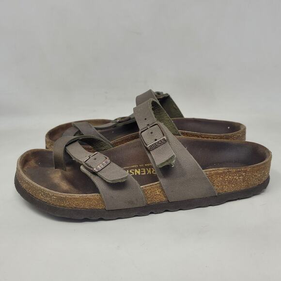 Birkenstock Sandals EU36 US5 Mayari Birko-Flor Mocha Brown Slides Slip On - Picture 8 of 11